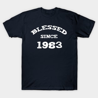 Blessed Since 1983 Cool Blessed Christian Birthday T-Shirt